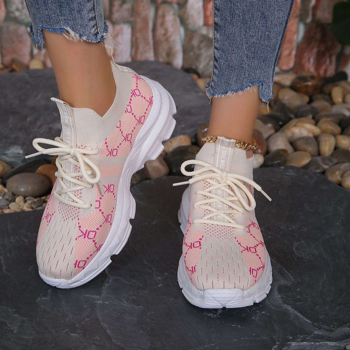 Serina Knit Sneakers Dam