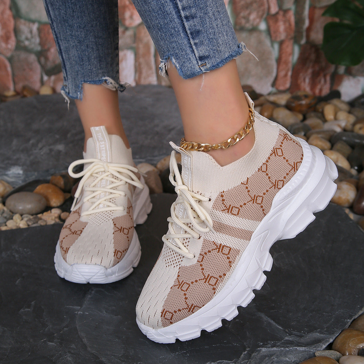 Serina Knit Sneakers Dam